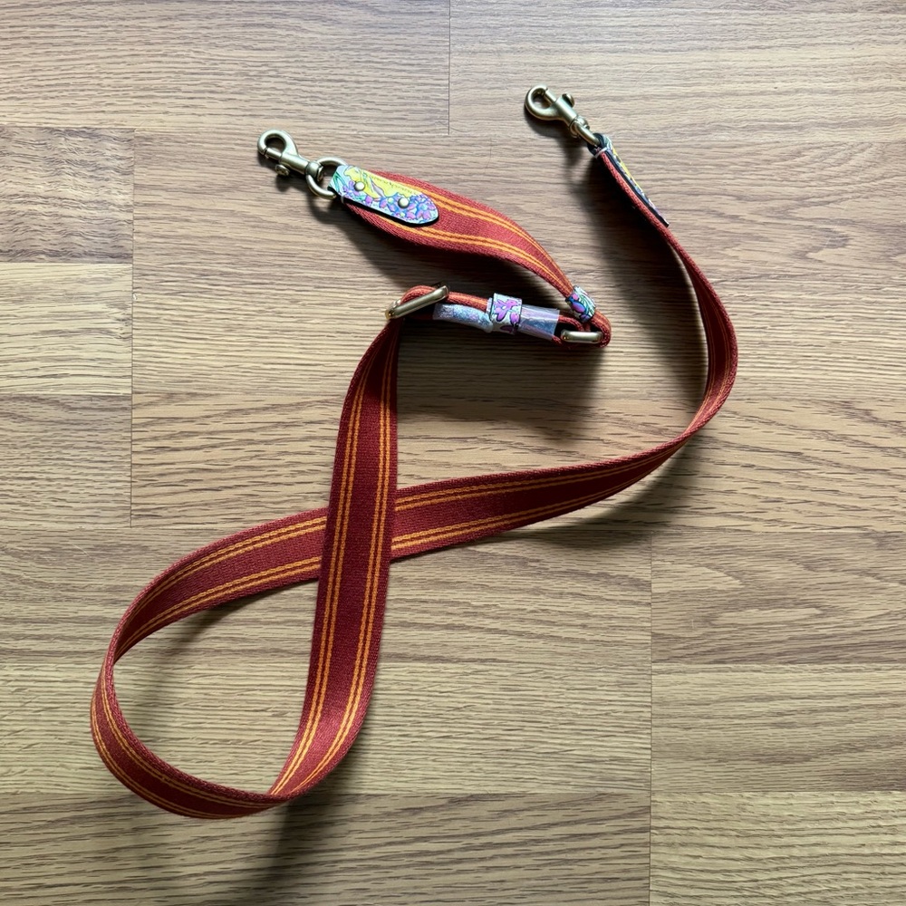 Striped Red and Orange Bag Strap